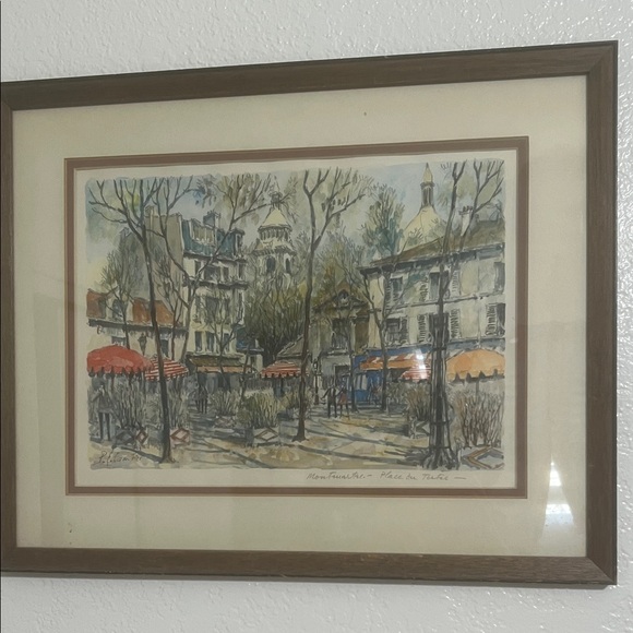 Framed French Landscape Art Original signed by Artist